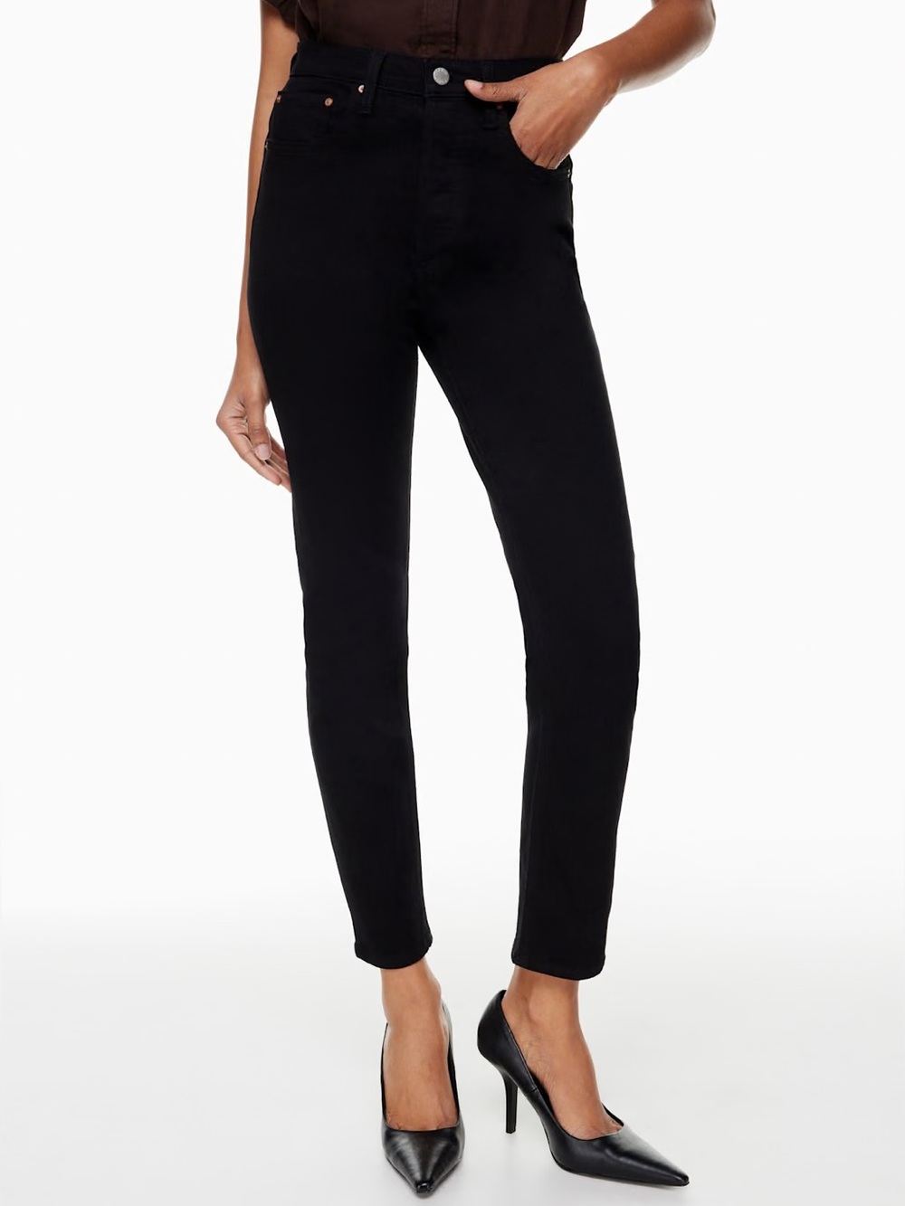 Aritzia Denim Forum the Yoko high rise slim 25 organic cotton stretch jeans